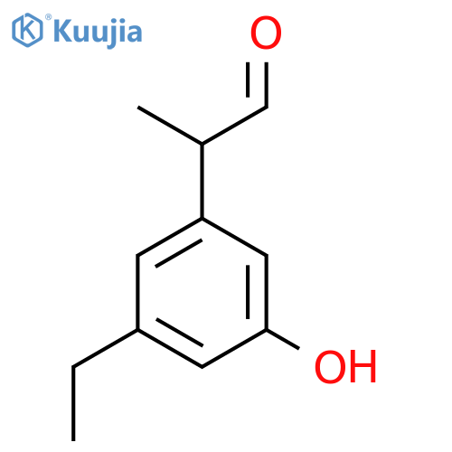 3-Ethyl-5-hydroxyphenylpropanal structure