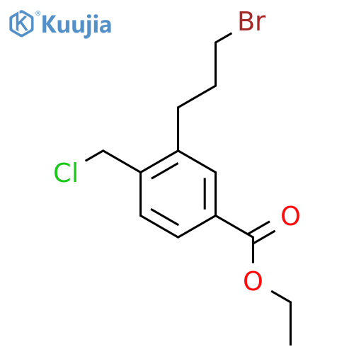 Ethyl 3-(3-bromopropyl)-4-(chloromethyl)benzoate structure