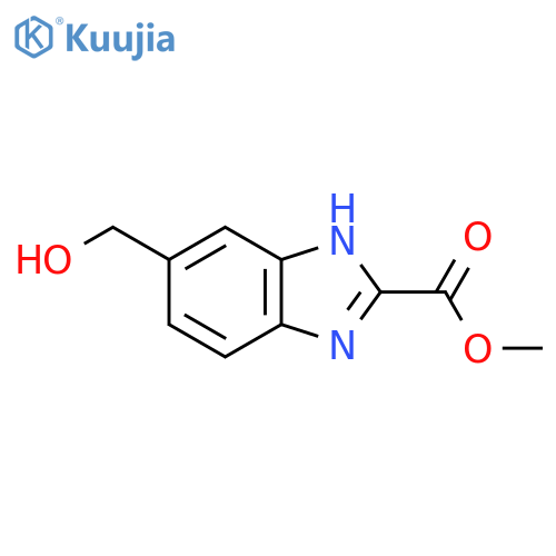 Methyl 5-hydroxymethyl-1H-benzimidazole-2-carboxylate structure