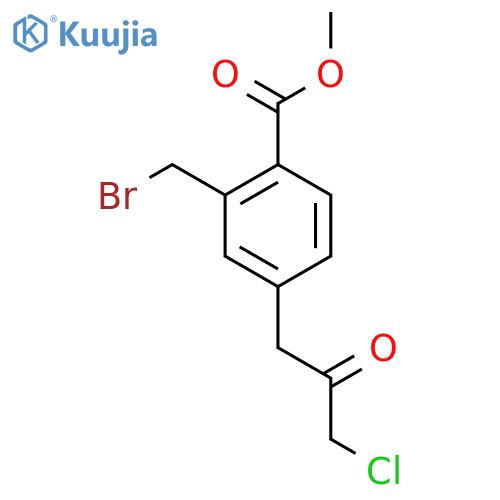 Methyl 2-(bromomethyl)-4-(3-chloro-2-oxopropyl)benzoate structure