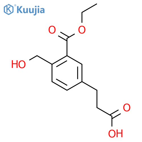 Ethyl 5-(2-carboxyethyl)-2-(hydroxymethyl)benzoate structure