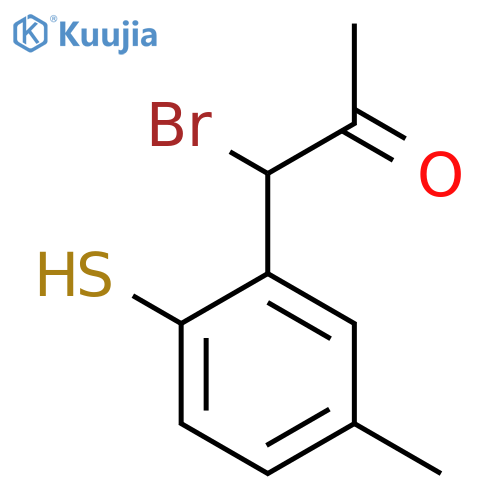 2-(1-Bromo-2-oxopropyl)-4-methylthiophenol structure