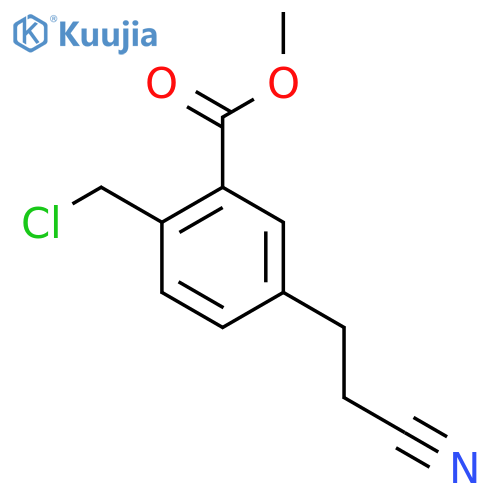 Methyl 2-(chloromethyl)-5-(2-cyanoethyl)benzoate structure