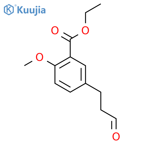 Ethyl 2-methoxy-5-(3-oxopropyl)benzoate structure