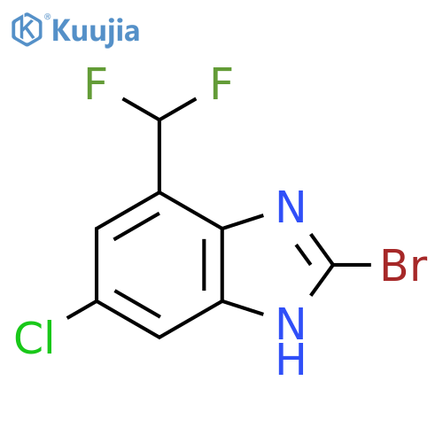 2-Bromo-5-chloro-7-difluoromethyl-1H-benzimidazole structure