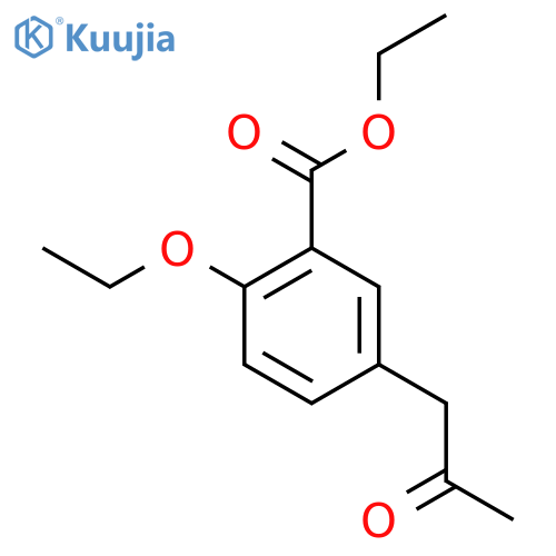 Ethyl 2-ethoxy-5-(2-oxopropyl)benzoate structure