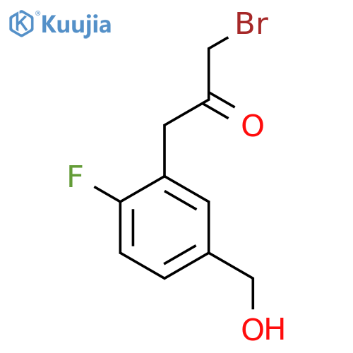 1-Bromo-3-(2-fluoro-5-(hydroxymethyl)phenyl)propan-2-one structure