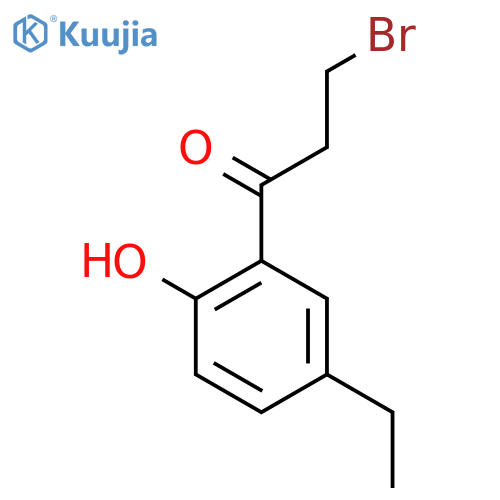 3-Bromo-1-(5-ethyl-2-hydroxyphenyl)propan-1-one structure