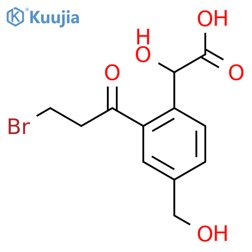 2-(3-Bromopropanoyl)-4-(hydroxymethyl)mandelic acid structure