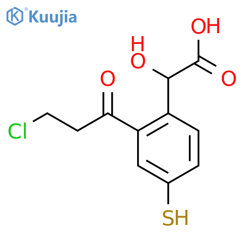 2-(3-Chloropropanoyl)-4-mercaptomandelic acid structure
