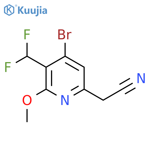 4-Bromo-3-(difluoromethyl)-2-methoxypyridine-6-acetonitrile structure