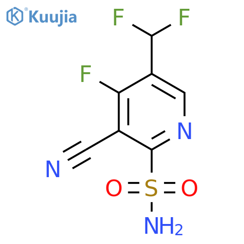 3-Cyano-5-(difluoromethyl)-4-fluoropyridine-2-sulfonamide structure