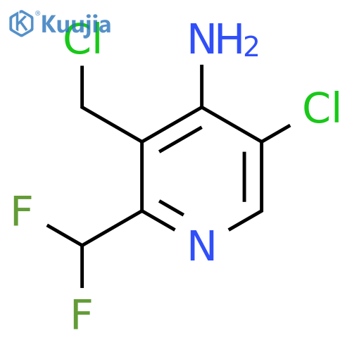 4-Amino-5-chloro-3-(chloromethyl)-2-(difluoromethyl)pyridine structure