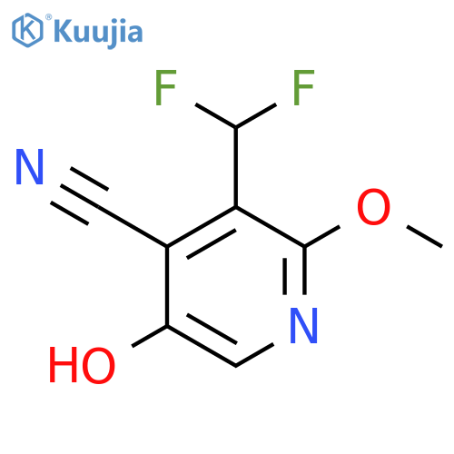 4-Cyano-3-(difluoromethyl)-5-hydroxy-2-methoxypyridine structure