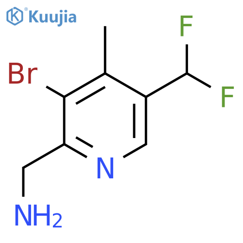 2-(Aminomethyl)-3-bromo-5-(difluoromethyl)-4-methylpyridine structure