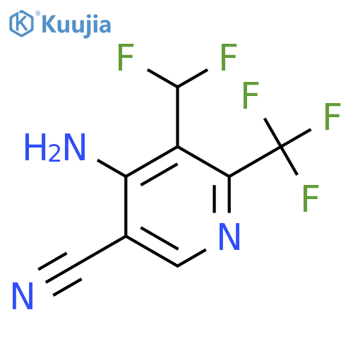 4-Amino-5-cyano-3-(difluoromethyl)-2-(trifluoromethyl)pyridine structure