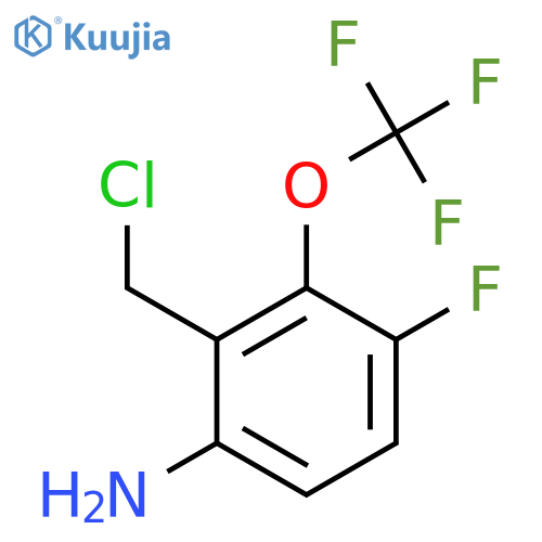 6-Amino-3-fluoro-2-(trifluoromethoxy)benzyl chloride structure