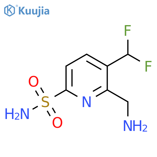 2-(Aminomethyl)-3-(difluoromethyl)pyridine-6-sulfonamide structure