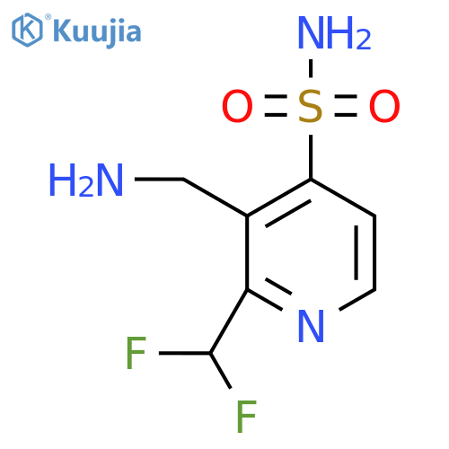 3-(Aminomethyl)-2-(difluoromethyl)pyridine-4-sulfonamide structure