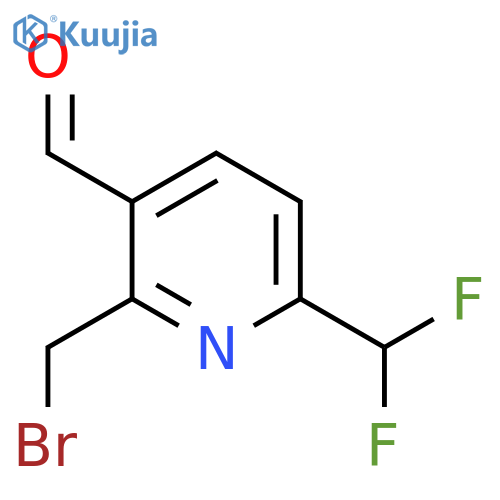 2-(Bromomethyl)-6-(difluoromethyl)pyridine-3-carboxaldehyde structure