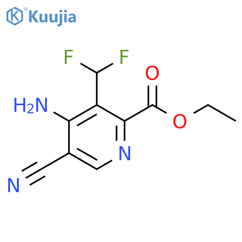 Ethyl 4-amino-5-cyano-3-(difluoromethyl)pyridine-2-carboxylate structure