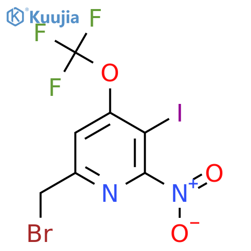6-(Bromomethyl)-3-iodo-2-nitro-4-(trifluoromethoxy)pyridine structure