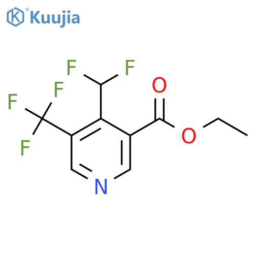 Ethyl 4-(difluoromethyl)-3-(trifluoromethyl)pyridine-5-carboxylate structure