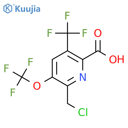 2-(Chloromethyl)-3-(trifluoromethoxy)-5-(trifluoromethyl)pyridine-6-carboxylic acid structure