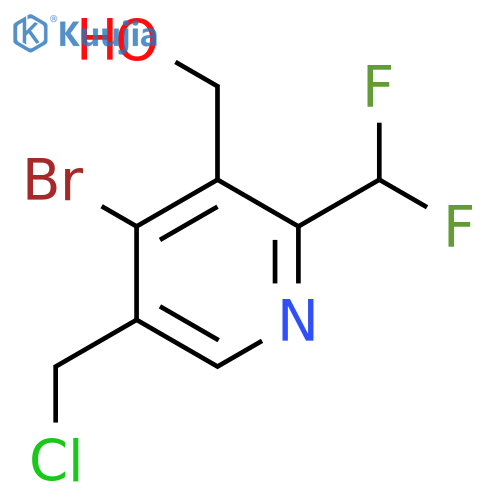 4-Bromo-5-(chloromethyl)-2-(difluoromethyl)pyridine-3-methanol structure