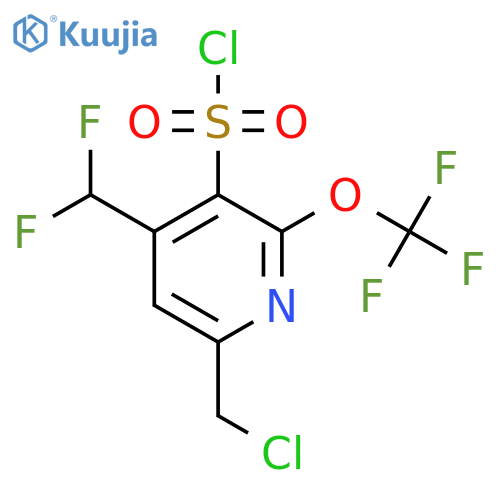 6-(Chloromethyl)-4-(difluoromethyl)-2-(trifluoromethoxy)pyridine-3-sulfonyl chloride structure
