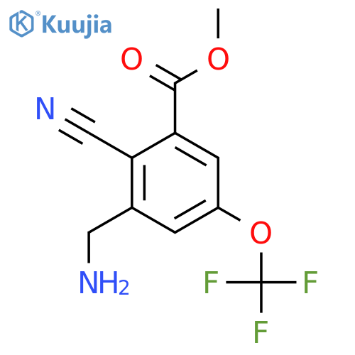 Methyl 3-aminomethyl-2-cyano-5-(trifluoromethoxy)benzoate structure