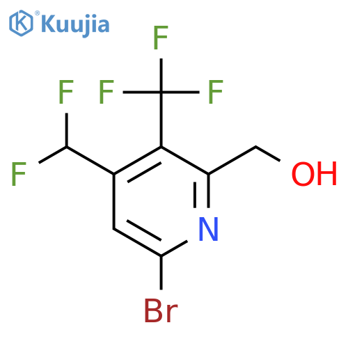 6-Bromo-4-(difluoromethyl)-3-(trifluoromethyl)pyridine-2-methanol structure