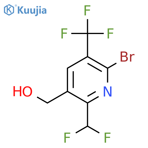 2-Bromo-6-(difluoromethyl)-3-(trifluoromethyl)pyridine-5-methanol structure