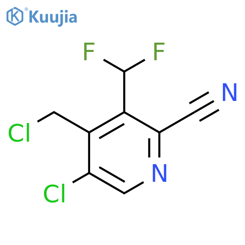 5-Chloro-4-(chloromethyl)-2-cyano-3-(difluoromethyl)pyridine structure