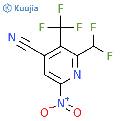 4-Cyano-2-(difluoromethyl)-6-nitro-3-(trifluoromethyl)pyridine structure