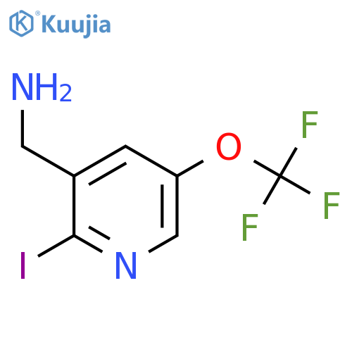 3-(Aminomethyl)-2-iodo-5-(trifluoromethoxy)pyridine structure