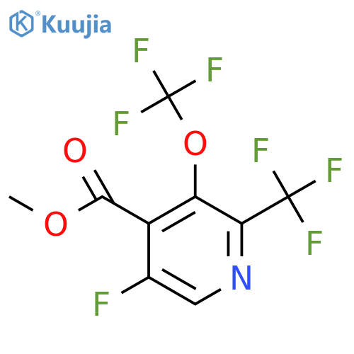 Methyl 5-fluoro-3-(trifluoromethoxy)-2-(trifluoromethyl)pyridine-4-carboxylate structure