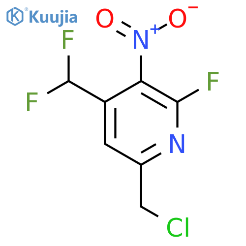 6-(Chloromethyl)-4-(difluoromethyl)-2-fluoro-3-nitropyridine structure