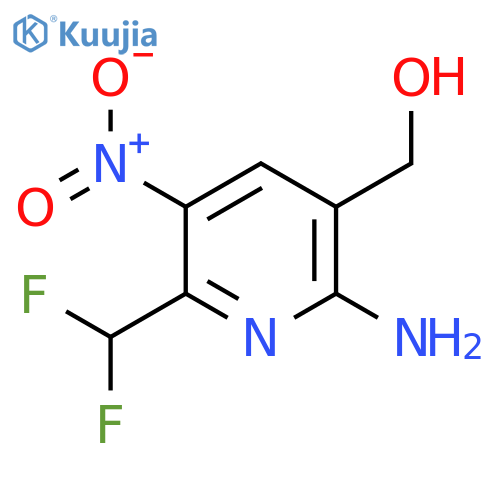 2-Amino-6-(difluoromethyl)-5-nitropyridine-3-methanol structure