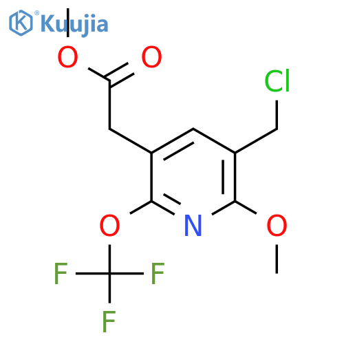 Methyl 3-(chloromethyl)-2-methoxy-6-(trifluoromethoxy)pyridine-5-acetate structure