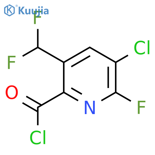 3-Chloro-5-(difluoromethyl)-2-fluoropyridine-6-carbonyl chloride structure