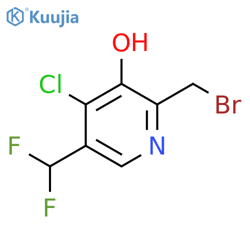 2-(Bromomethyl)-4-chloro-5-(difluoromethyl)-3-hydroxypyridine structure