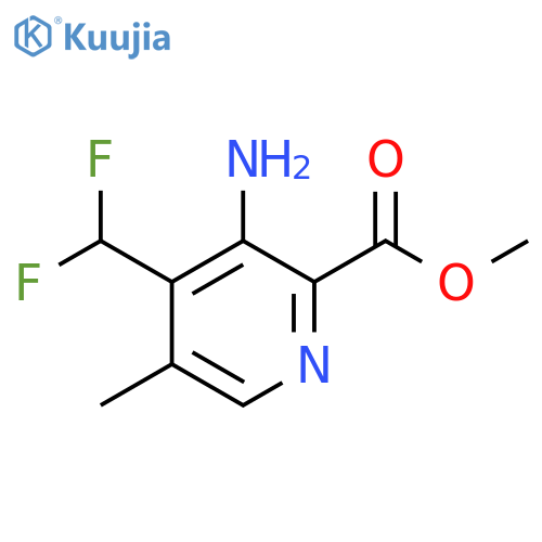 Methyl 3-amino-4-(difluoromethyl)-5-methylpyridine-2-carboxylate structure
