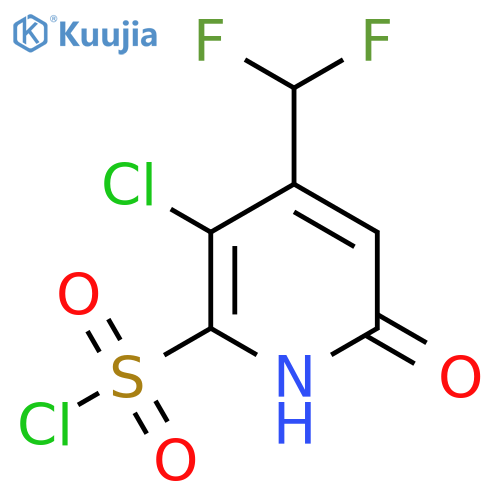 3-Chloro-4-(difluoromethyl)-6-hydroxypyridine-2-sulfonyl chloride structure