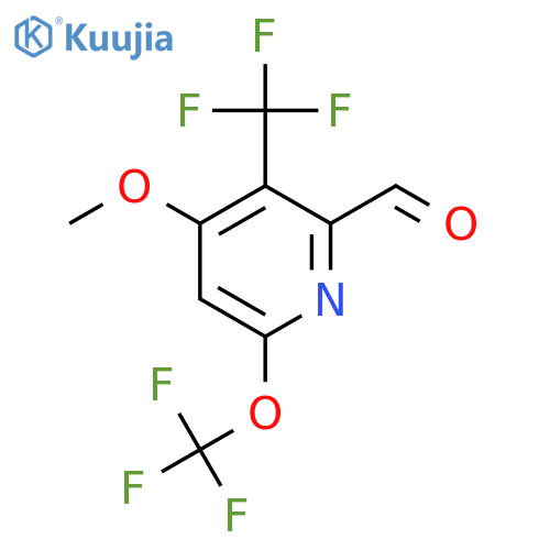 4-Methoxy-6-(trifluoromethoxy)-3-(trifluoromethyl)pyridine-2-carboxaldehyde structure