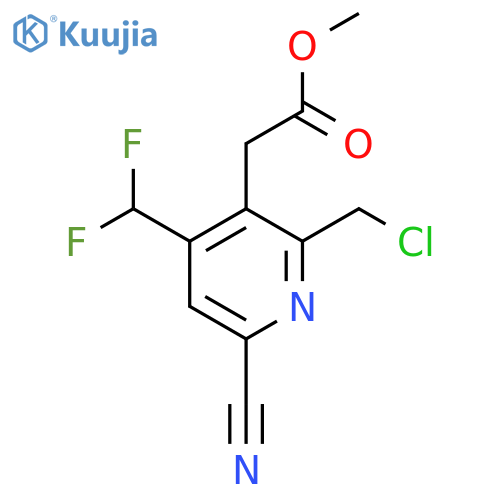 Methyl 2-(chloromethyl)-6-cyano-4-(difluoromethyl)pyridine-3-acetate structure