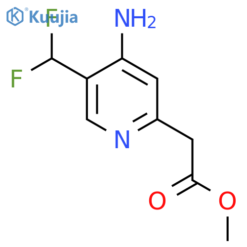 Methyl 4-amino-5-(difluoromethyl)pyridine-2-acetate structure