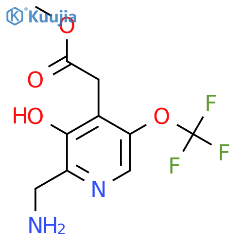 Methyl 2-(aminomethyl)-3-hydroxy-5-(trifluoromethoxy)pyridine-4-acetate structure