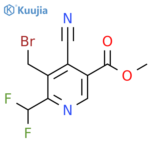 Methyl 3-(bromomethyl)-4-cyano-2-(difluoromethyl)pyridine-5-carboxylate structure