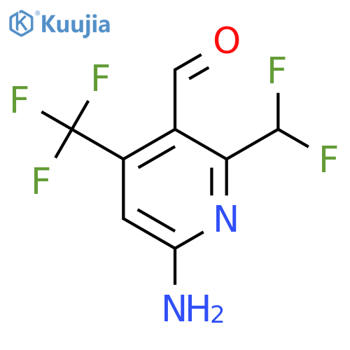 6-Amino-2-(difluoromethyl)-4-(trifluoromethyl)pyridine-3-carboxaldehyde structure